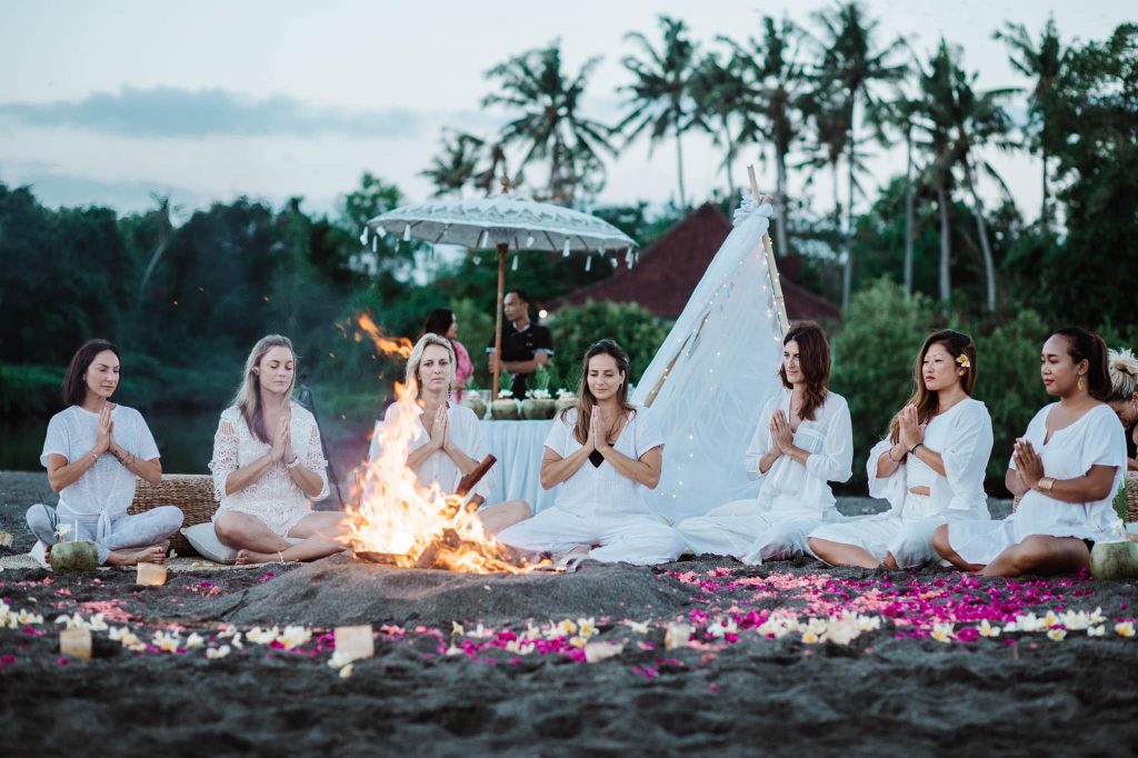 Escape Haven Retreat Bali Yoga on the beach