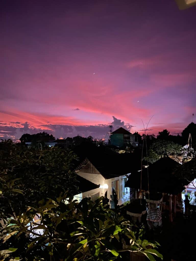 Sunset in Ubud in 2023