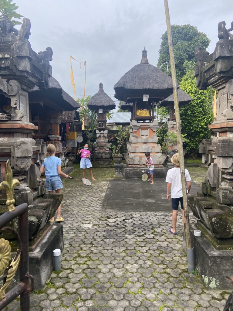 Expat family living in Balinese compound 2023