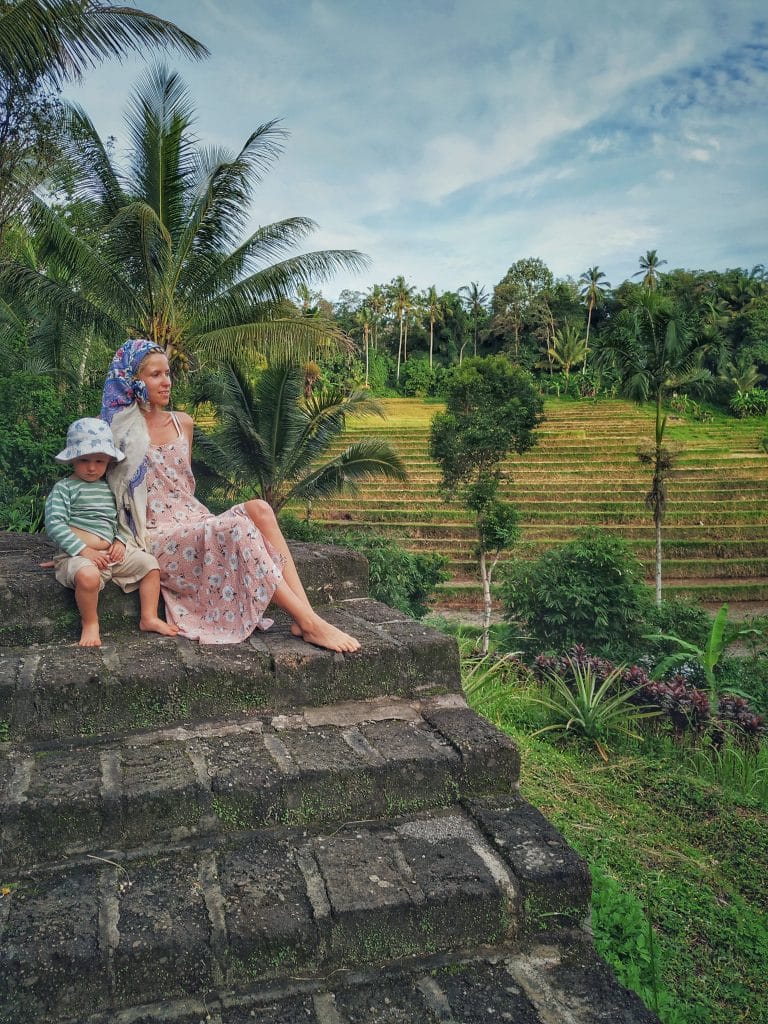 Mother and Son in Bali ricef