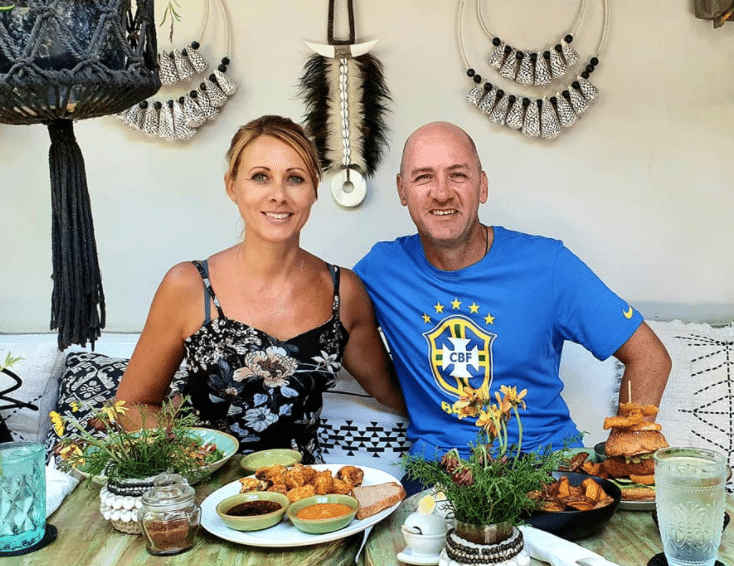 The Zubak Family, Rachel and Chris, enjoying a Balinese lunch-date. 
