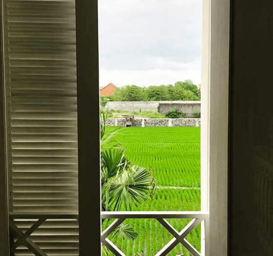 The view out the front door of Jules the Expat’s Villa in Sanur, Bali.