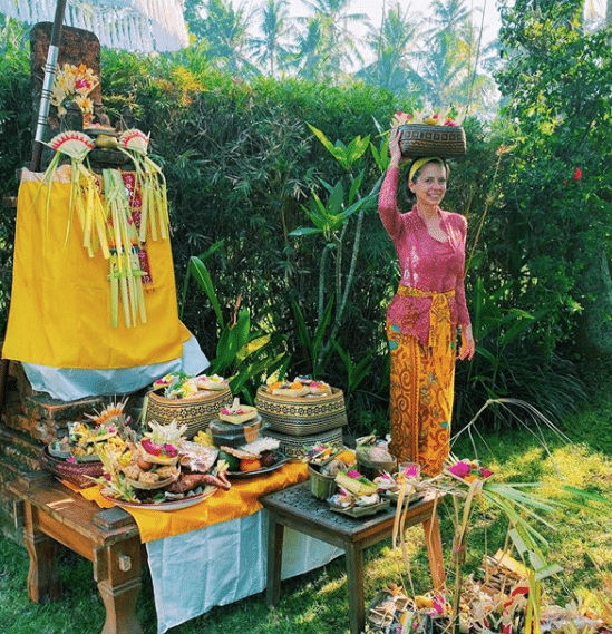 Balinese offering temple