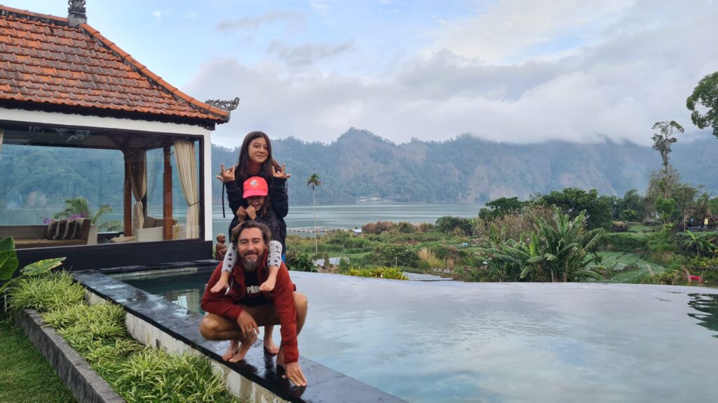 Spanish expat family exploring Bali