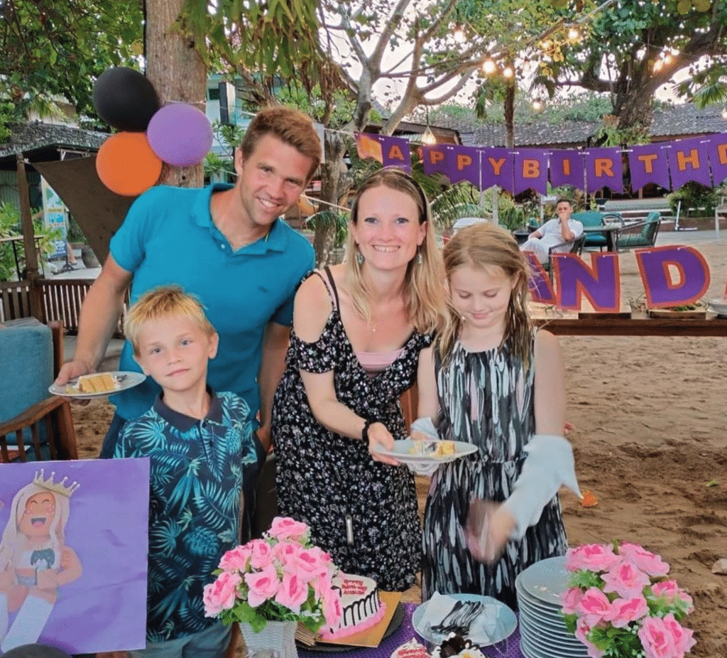 Swedish expat family in Sanur birthday party