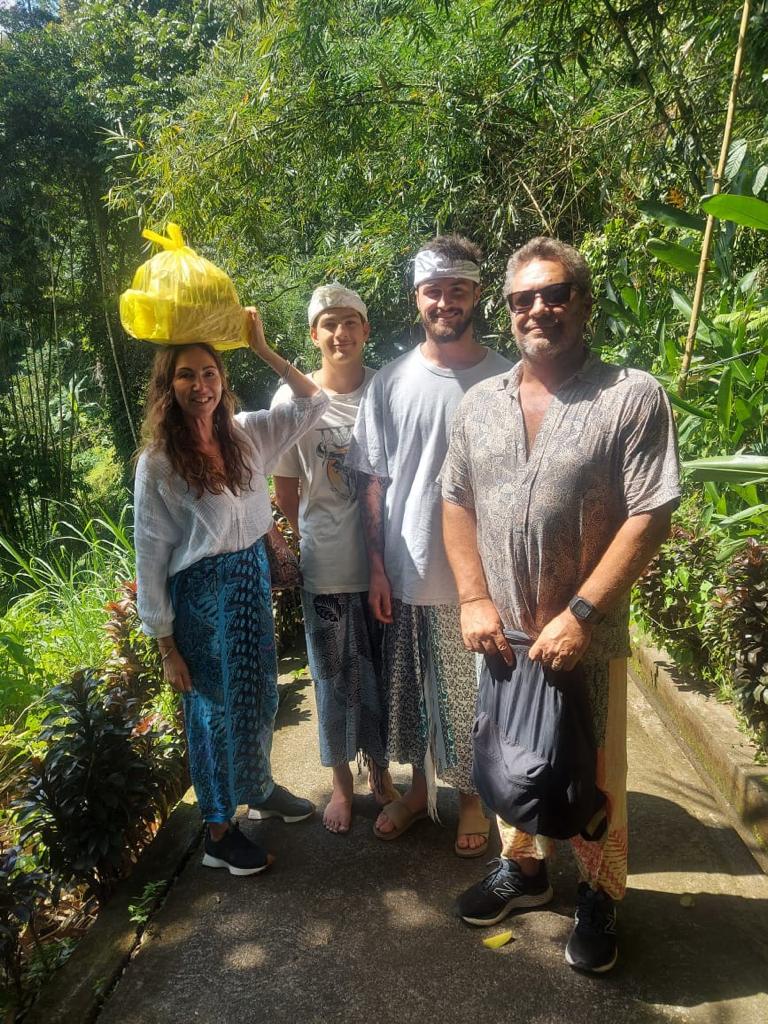 Gold Coast expat family waterfall temple